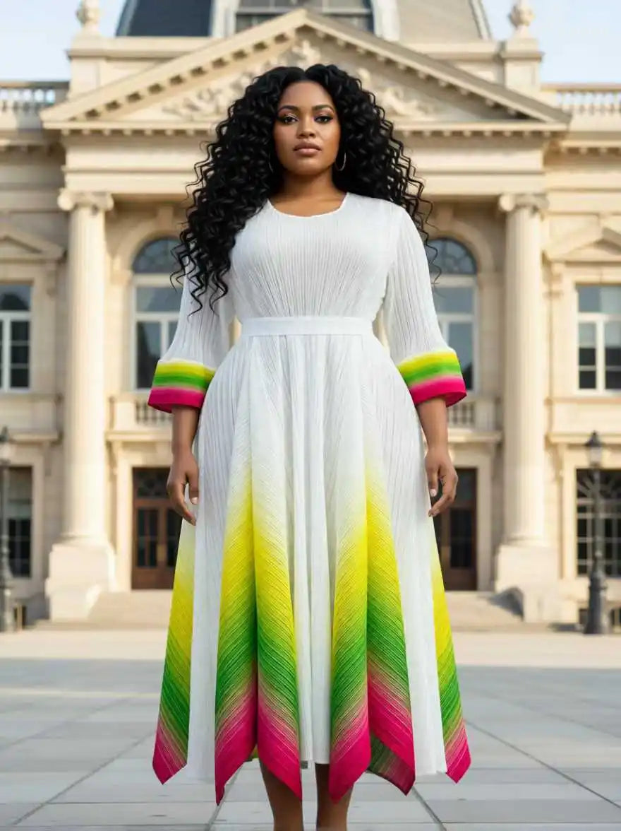 Gradient Viral Bouncy Dress