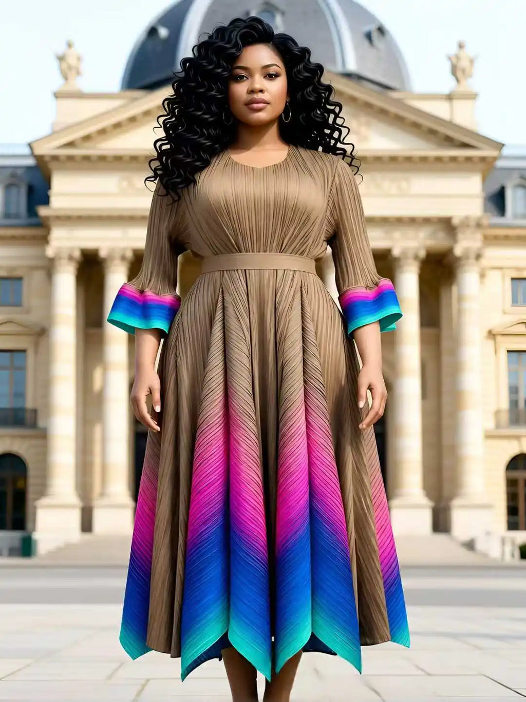 Gradient Viral Bouncy Dress