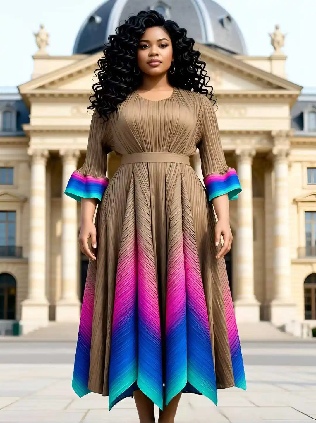 Gradient Viral Bouncy Dress
