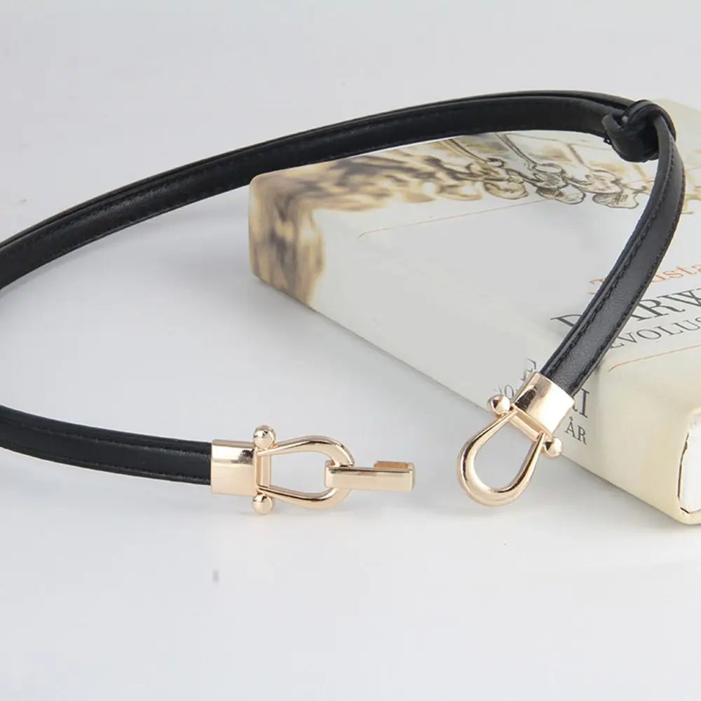 Elegant Women's Skinny Thin Waist Belt - Adjustable