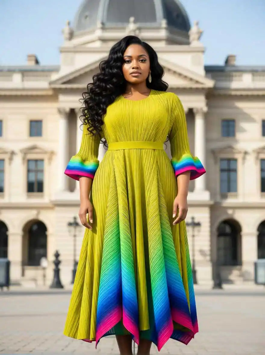 Gradient Viral Bouncy Dress