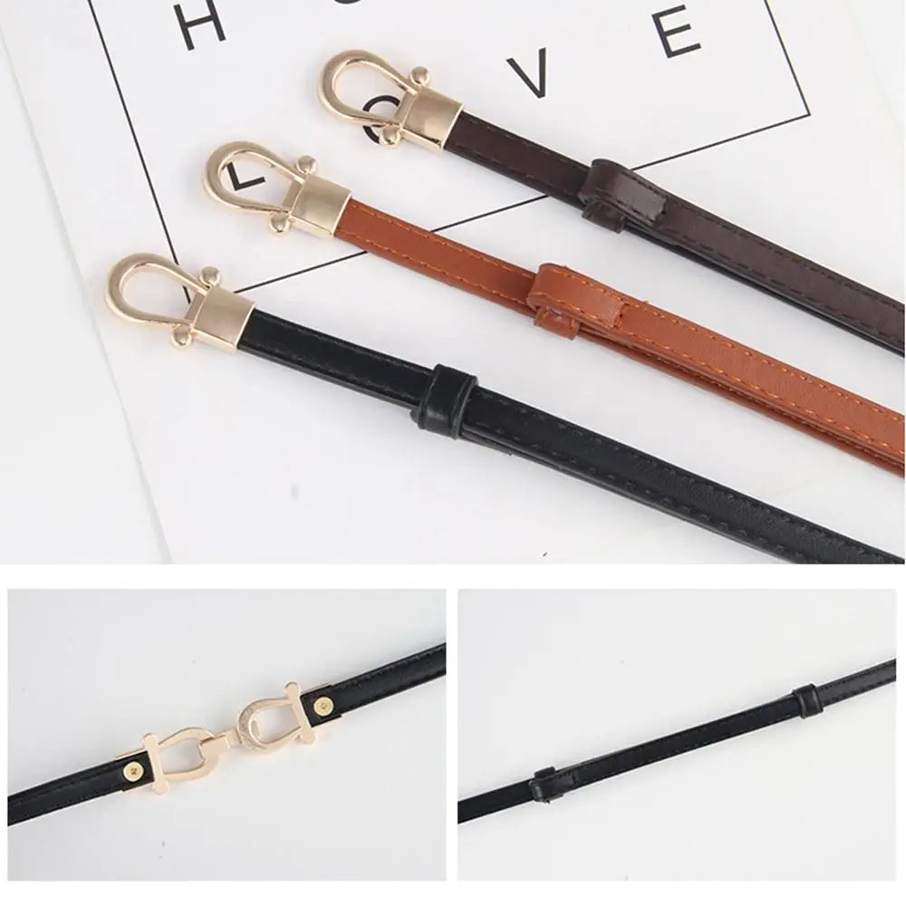 Elegant Women's Skinny Thin Waist Belt - Adjustable