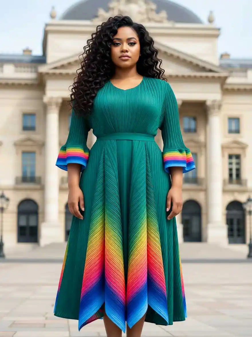 Gradient Viral Bouncy Dress